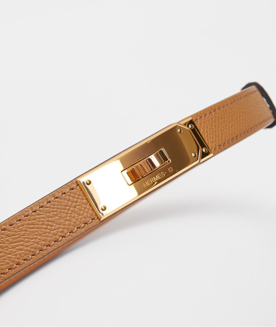 HERMES Бежевый кожаный ремень, фото 4