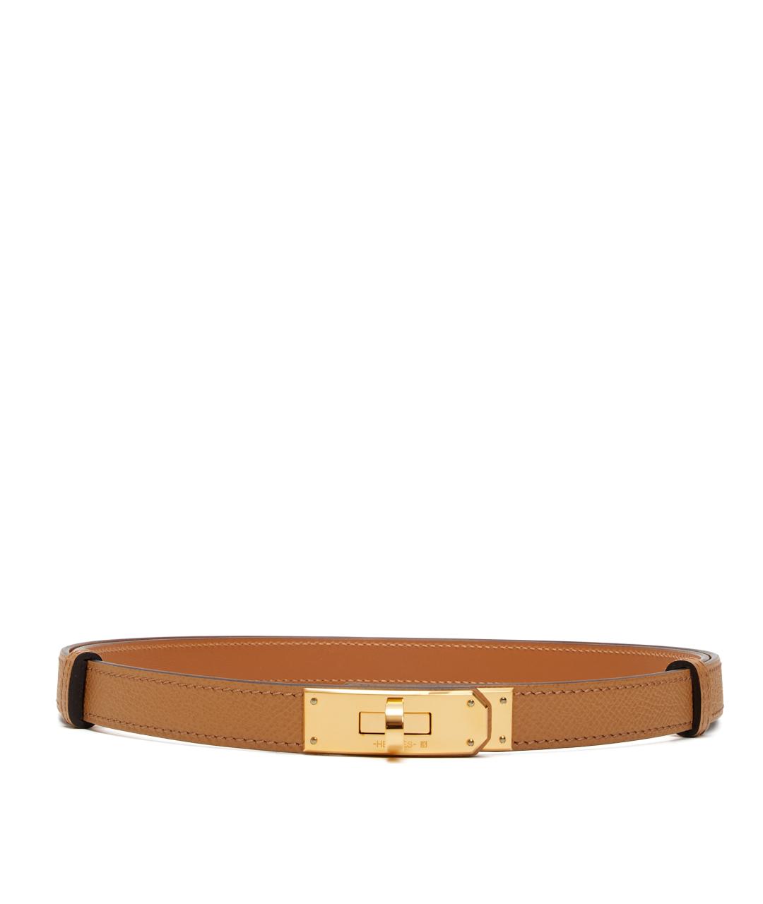 HERMES Бежевый кожаный ремень, фото 9