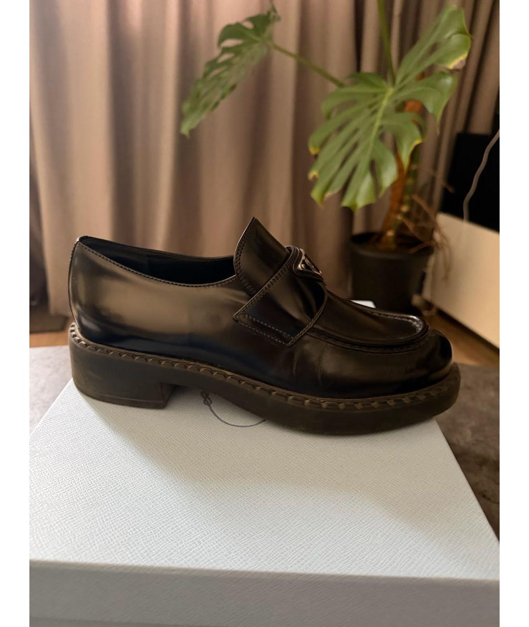 PRADA Черные лоферы из лакированной кожи, фото 7