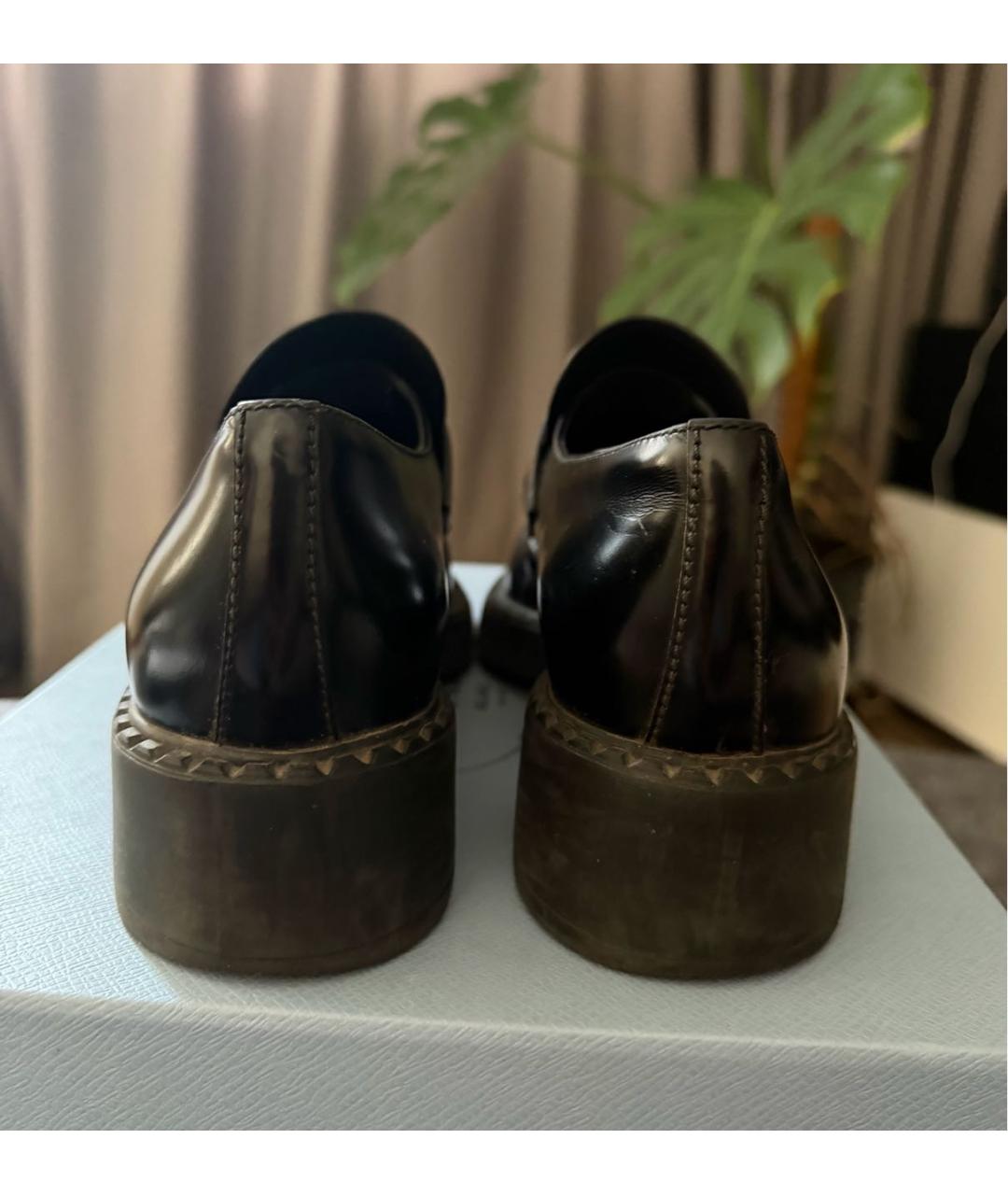 PRADA Черные лоферы из лакированной кожи, фото 4