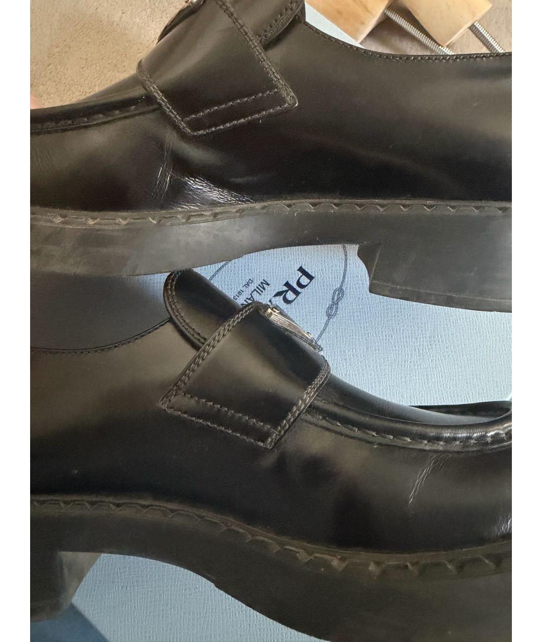 PRADA Черные лоферы из лакированной кожи, фото 6