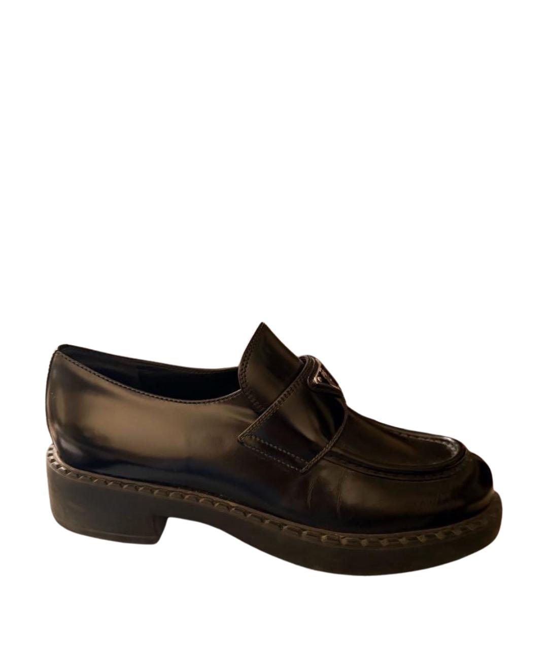 PRADA Черные лоферы из лакированной кожи, фото 1