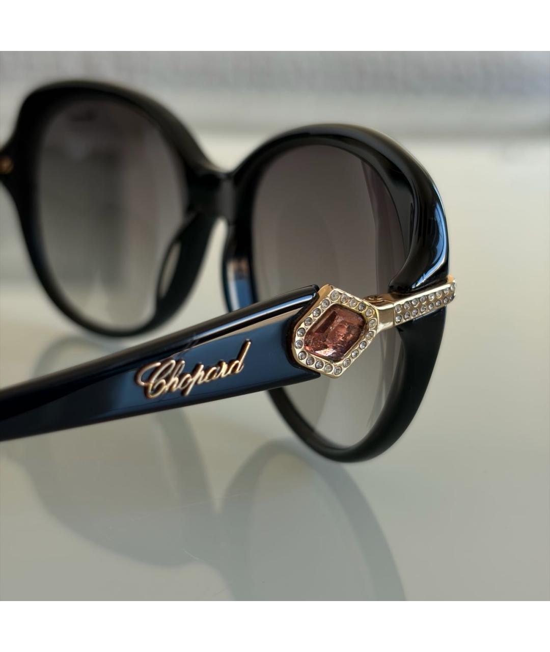 CHOPARD Черные пластиковые солнцезащитные очки, фото 3