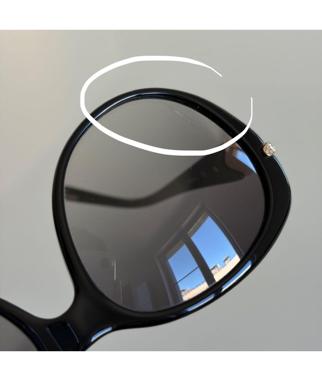 CHOPARD Черные пластиковые солнцезащитные очки, фото 6