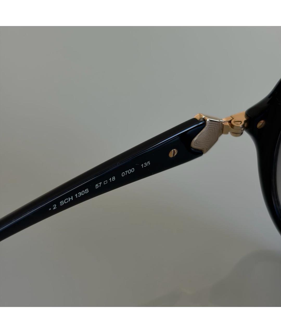 CHOPARD Черные пластиковые солнцезащитные очки, фото 4