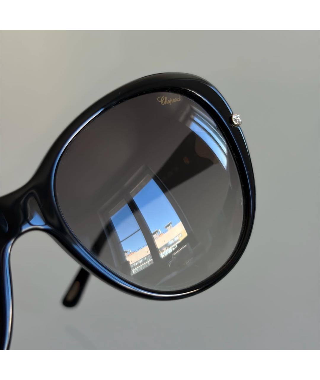 CHOPARD Черные пластиковые солнцезащитные очки, фото 5