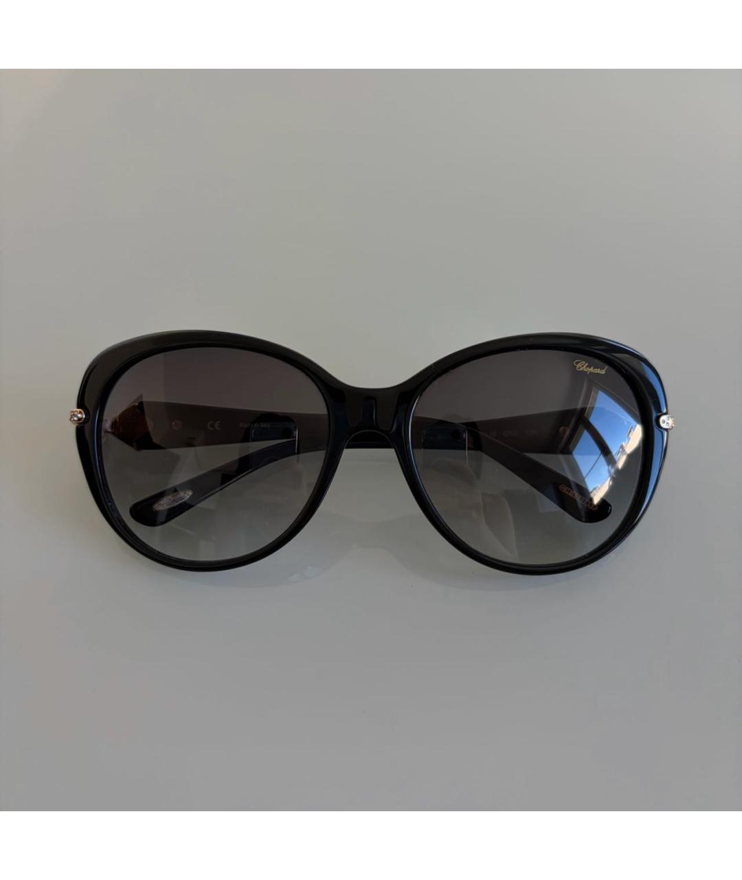 CHOPARD Черные пластиковые солнцезащитные очки, фото 8