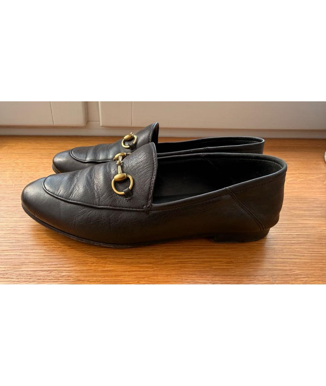 GUCCI Черные кожаные лоферы, фото 3