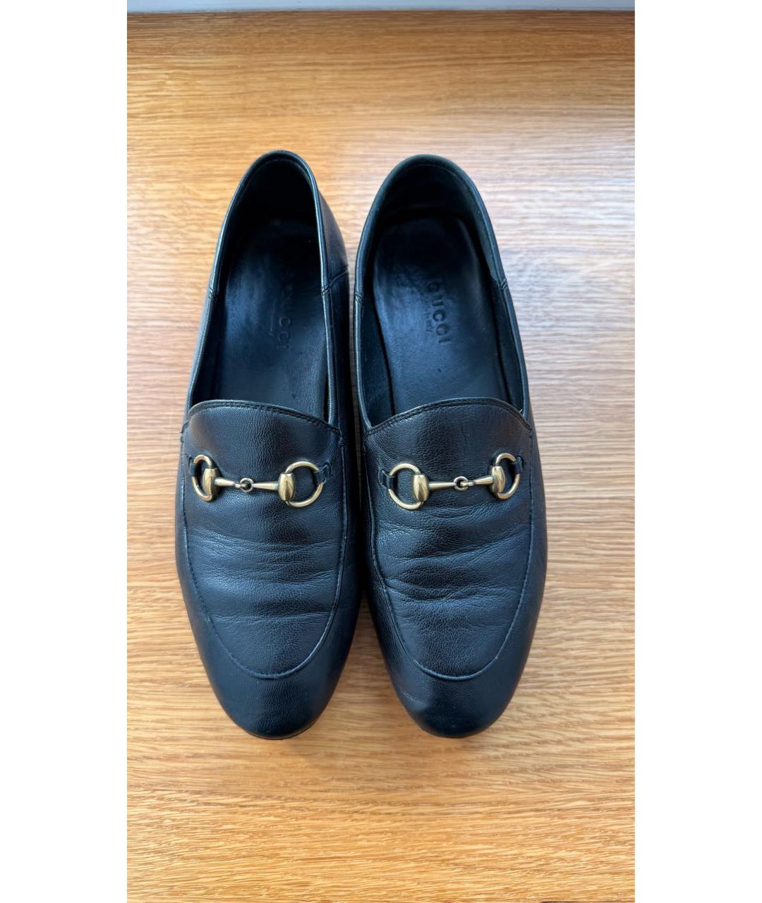 GUCCI Черные кожаные лоферы, фото 2