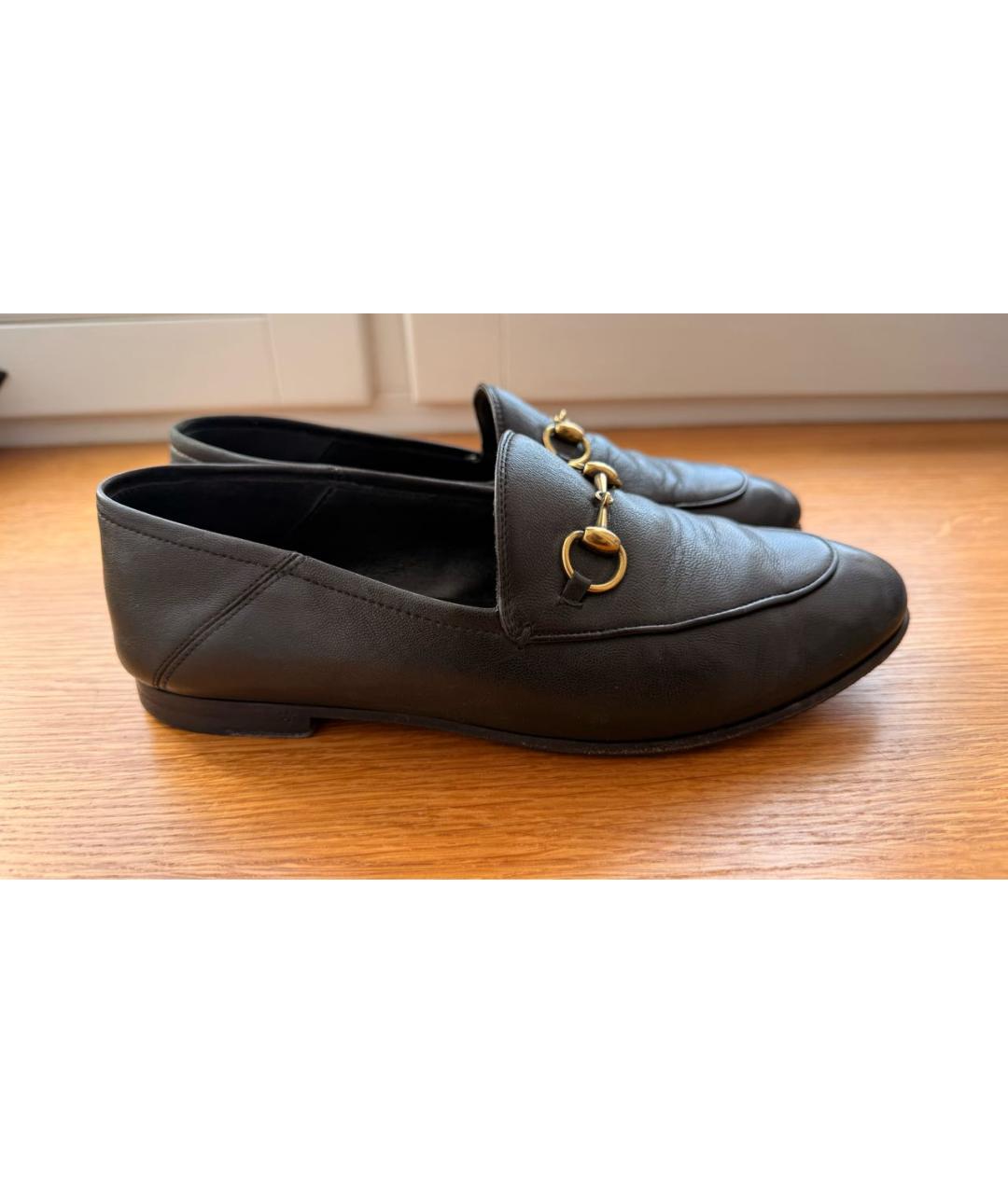 GUCCI Черные кожаные лоферы, фото 7