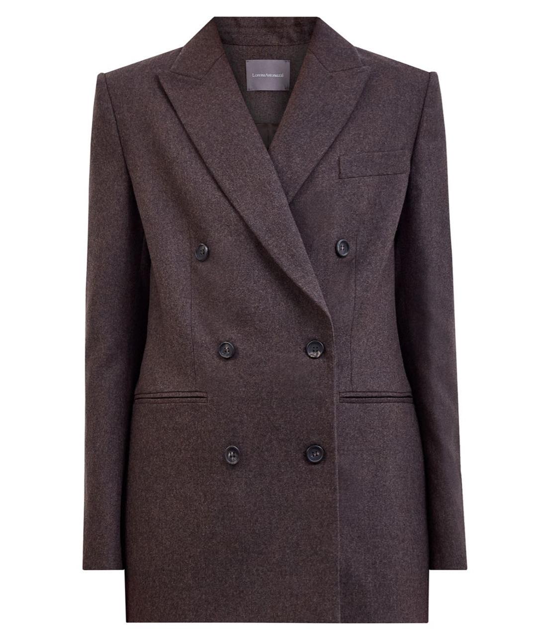 LORENA ANTONIAZZI Коричневый шерстяной жакет/пиджак, фото 3