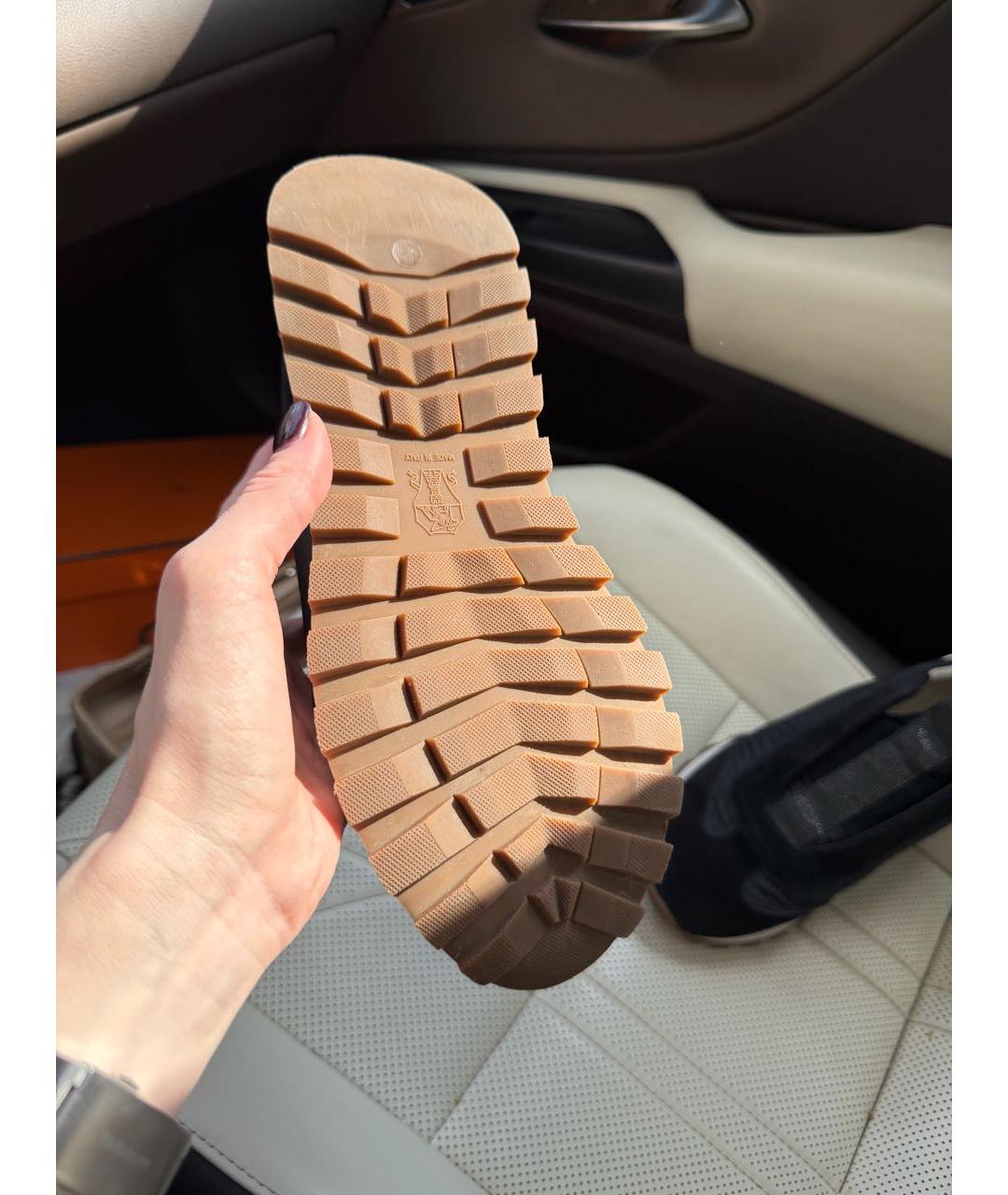 BRUNELLO CUCINELLI Черные замшевые низкие кроссовки / кеды, фото 3