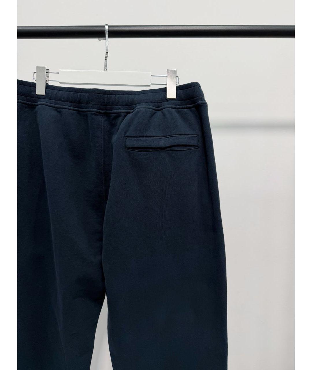 STONE ISLAND Темно-синие хлопковые повседневные брюки, фото 4