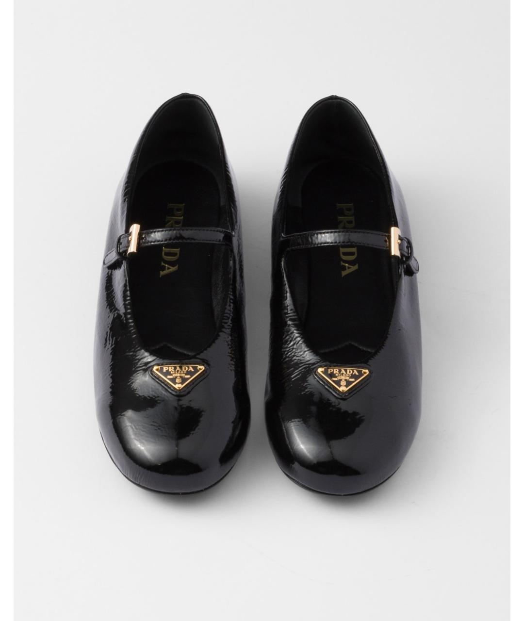 PRADA Черные балетки из лакированной кожи, фото 3