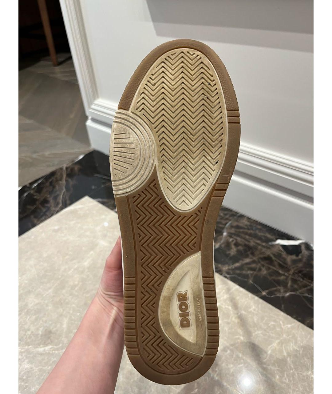 CHRISTIAN DIOR Темно-синие кожаные низкие кроссовки / кеды, фото 5