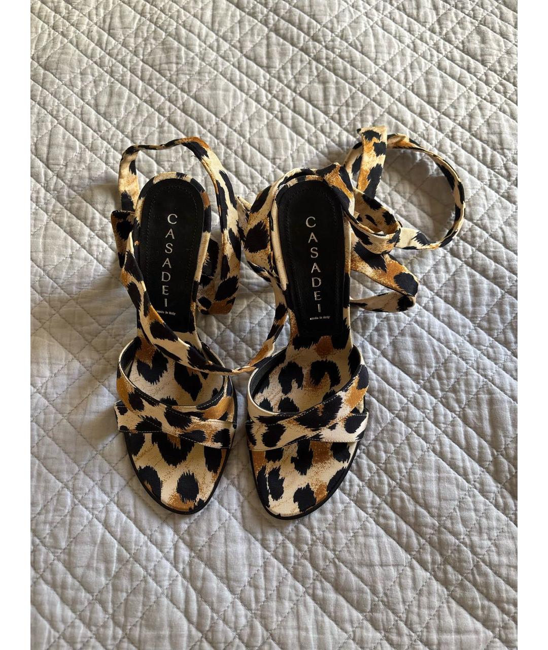 CASADEI Мульти текстильные босоножки, фото 2