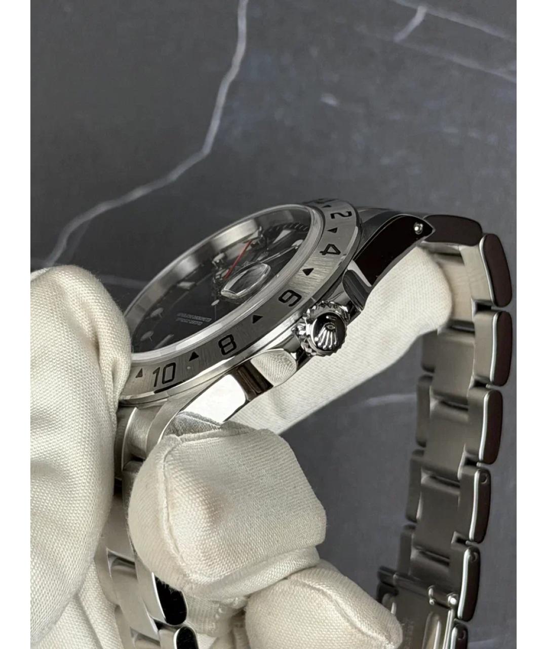 ROLEX Черные металлические часы, фото 3