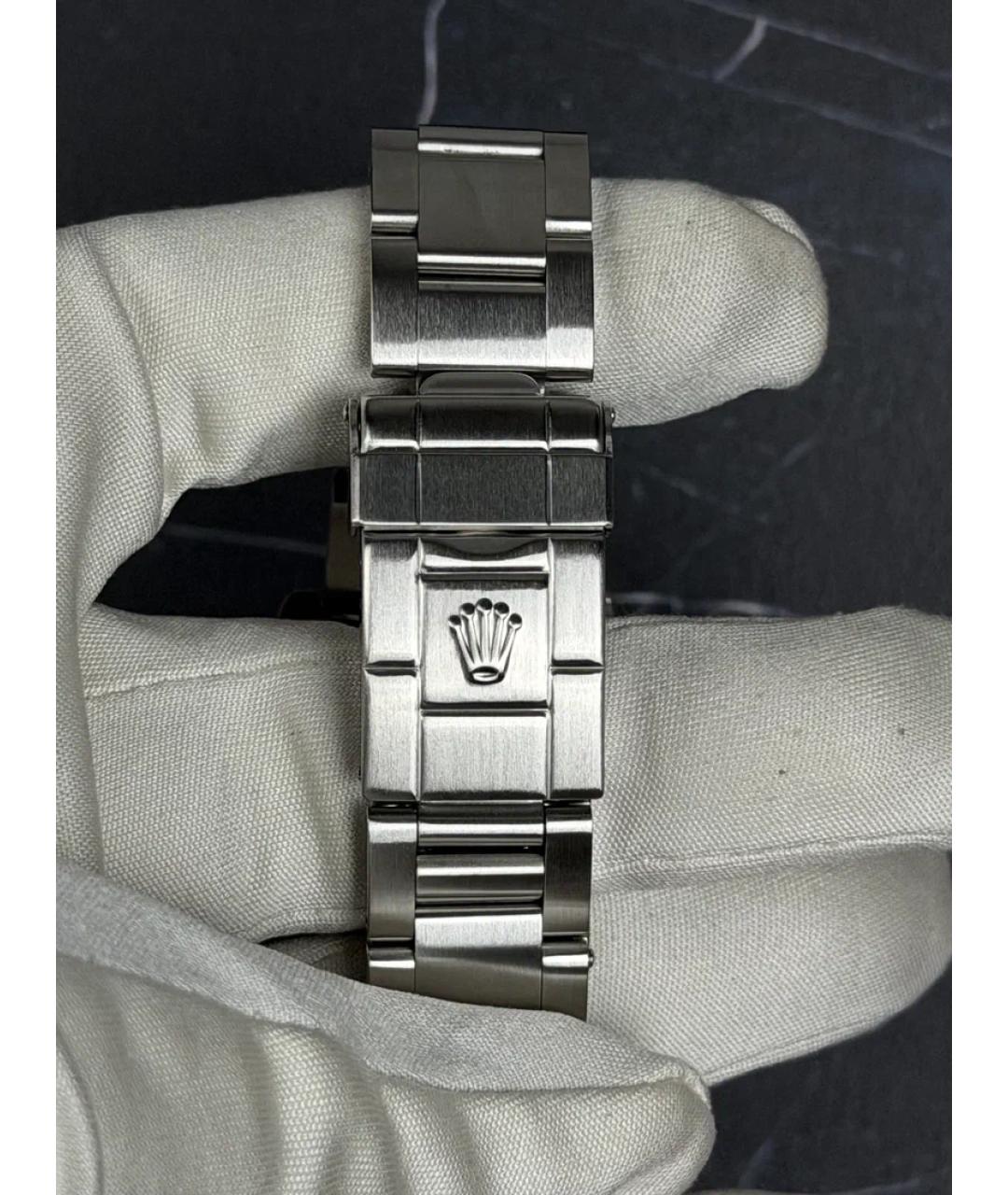 ROLEX Черные металлические часы, фото 6