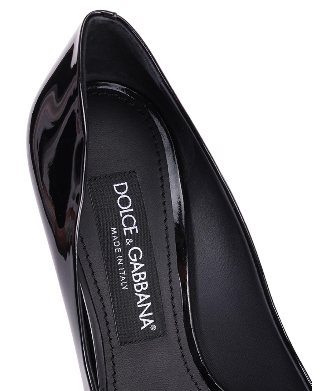 DOLCE&GABBANA Черные туфли из лакированной кожи, фото 6