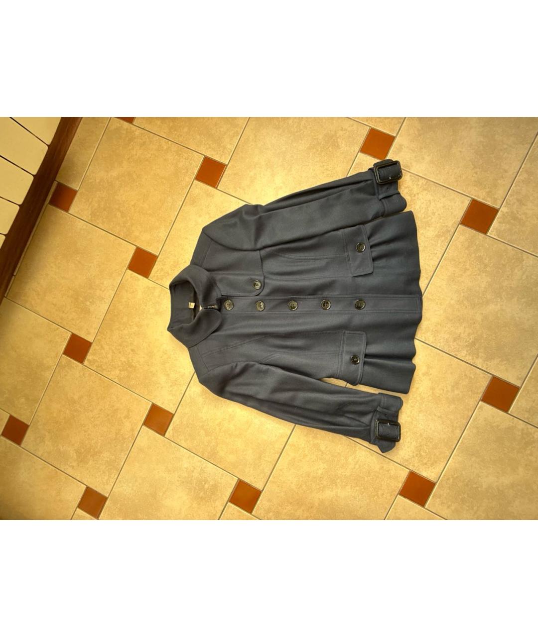 BURBERRY Темно-синий шерстяной костюм с юбками, фото 5