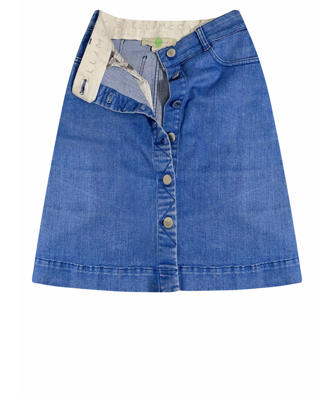 STELLA MCCARTNEY Синяя хлопковая юбка мини, фото 1