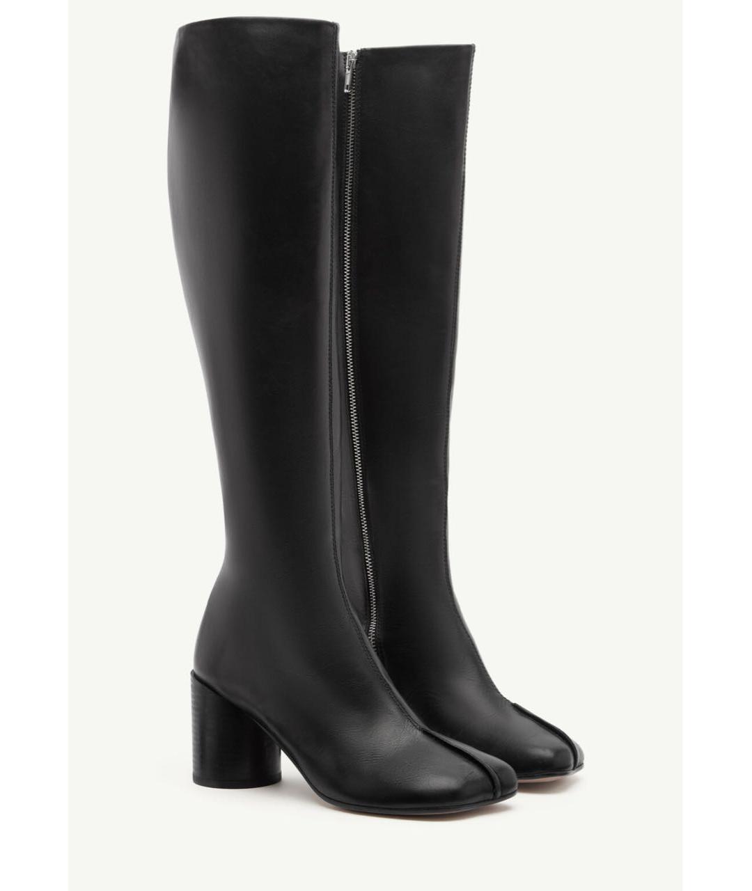 MM6 MAISON MARGIELA Черные кожаные сапоги, фото 7