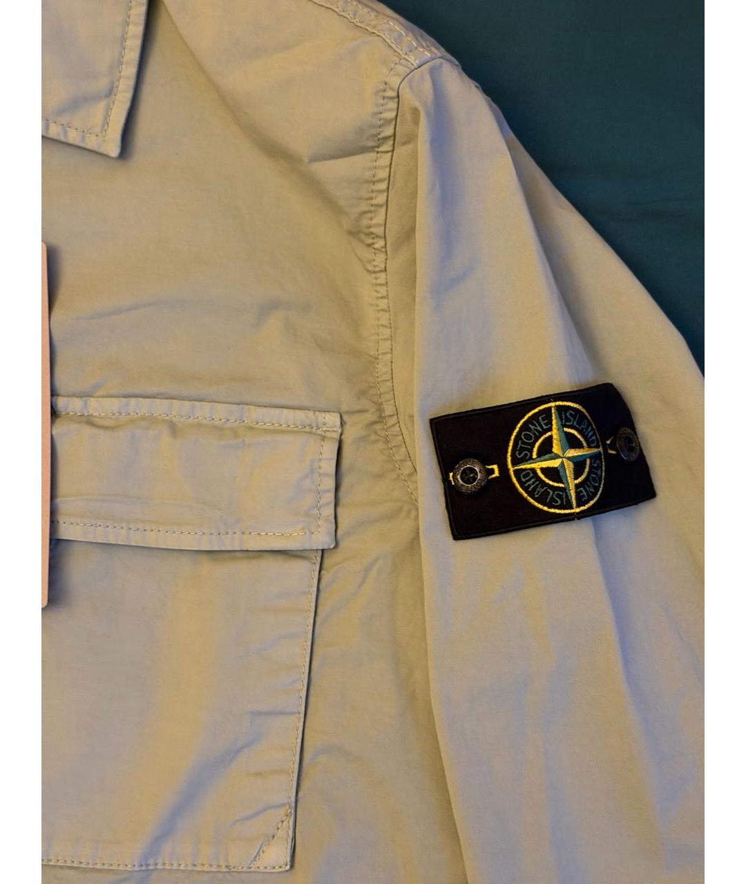 STONE ISLAND Бежевая хлопковая куртка, фото 7