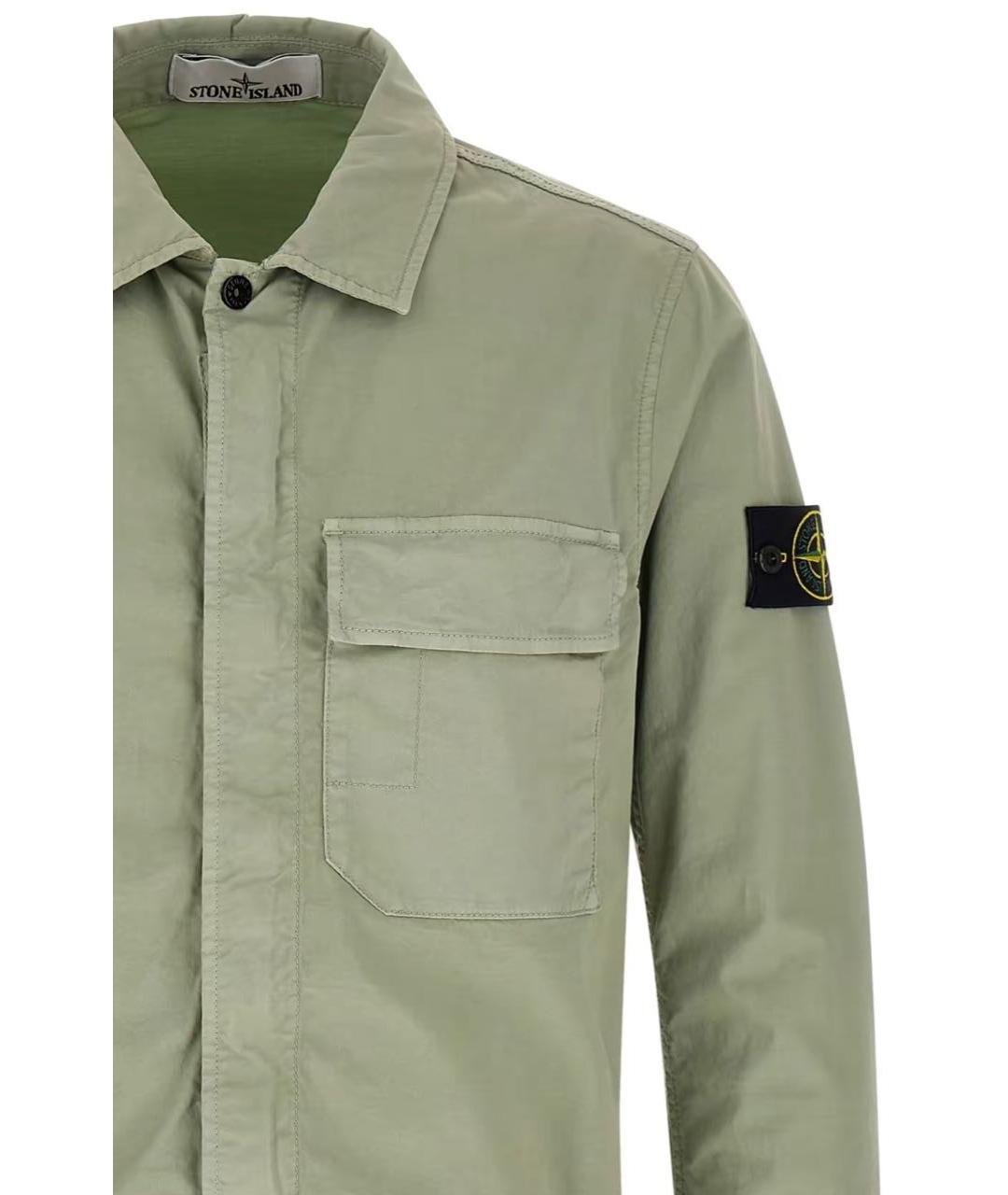 STONE ISLAND Бежевая хлопковая куртка, фото 4