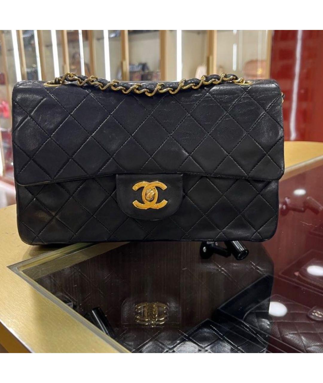 CHANEL Черная кожаная сумка через плечо, фото 5