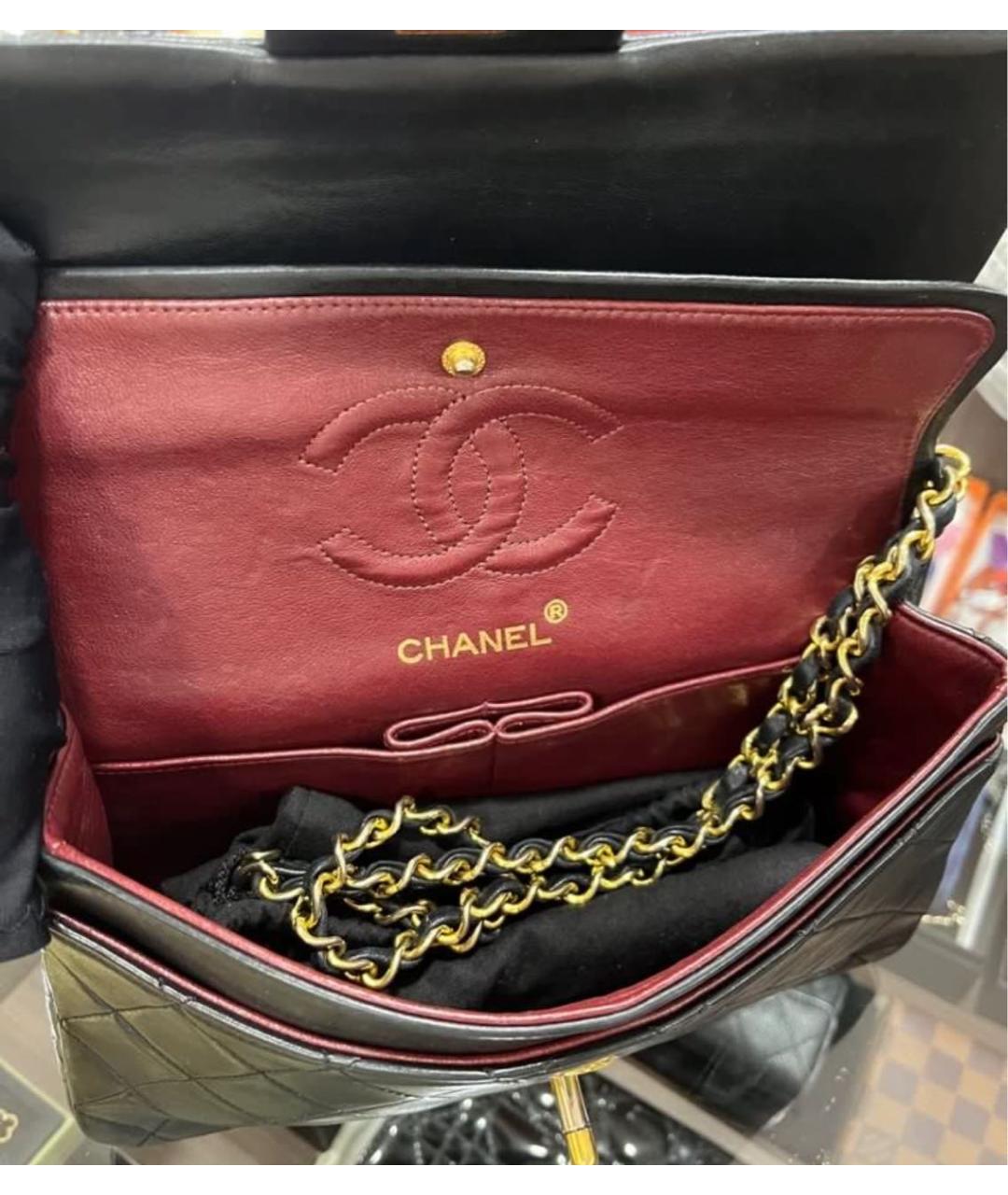 CHANEL Черная кожаная сумка через плечо, фото 4