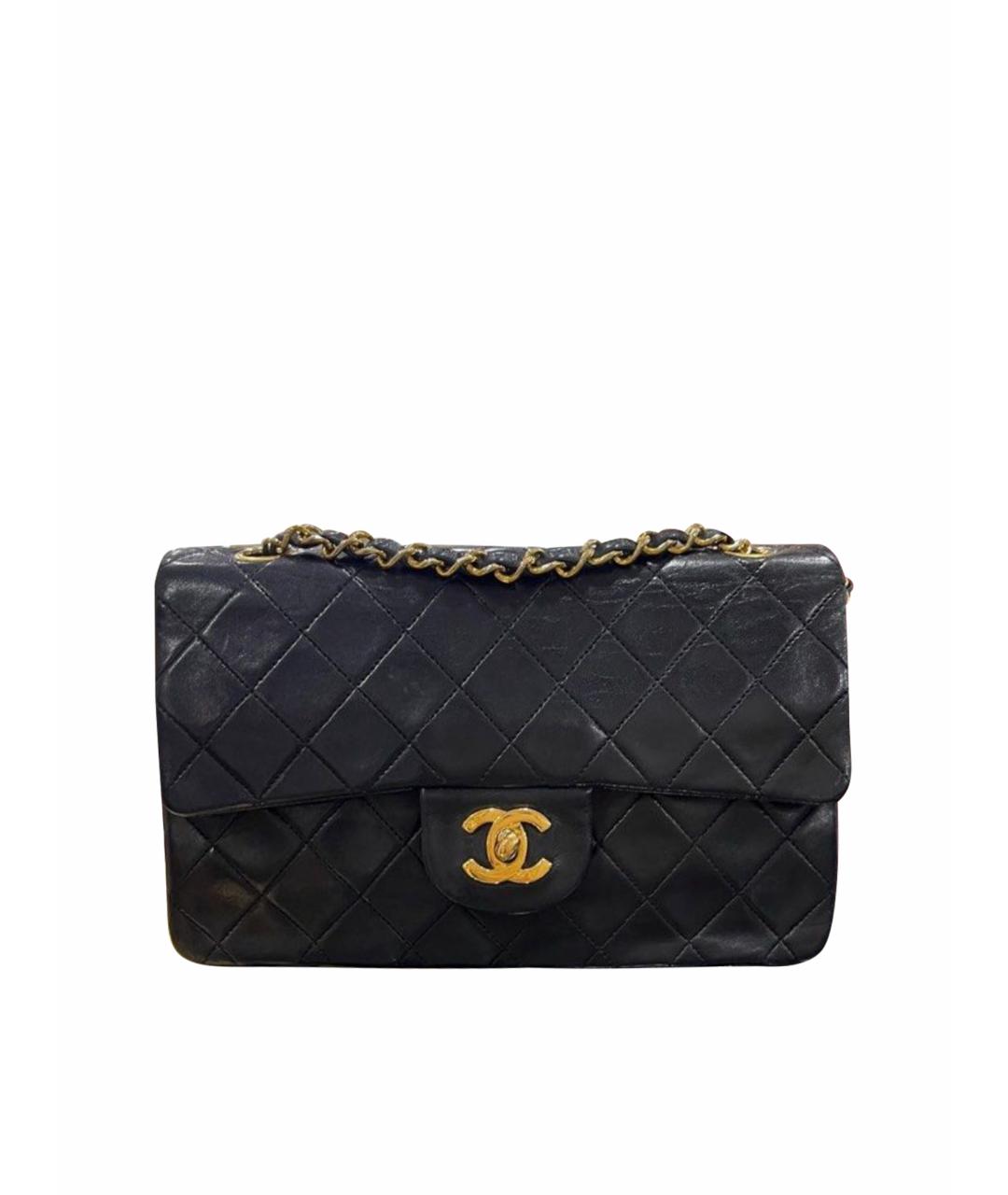 CHANEL Черная кожаная сумка через плечо, фото 1