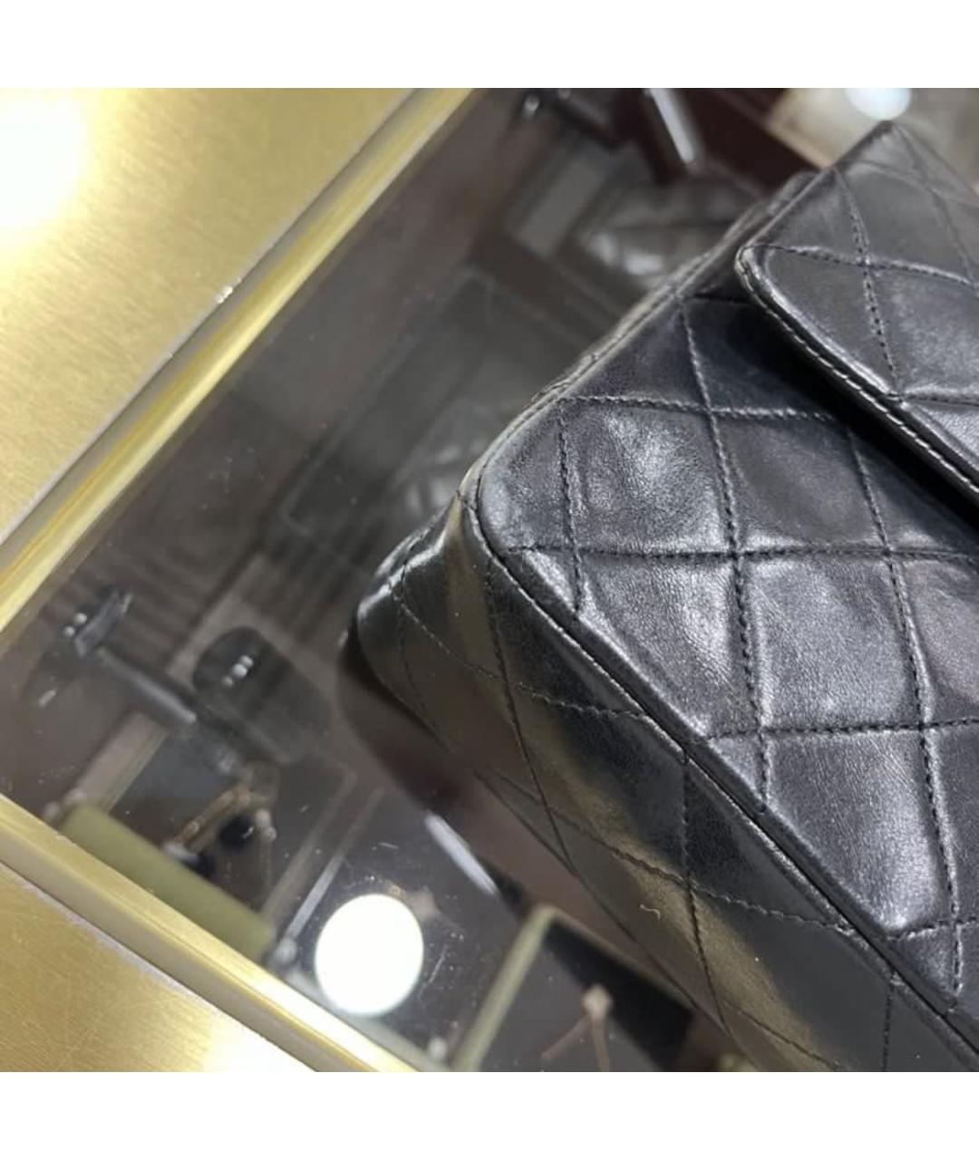 CHANEL Черная кожаная сумка через плечо, фото 3