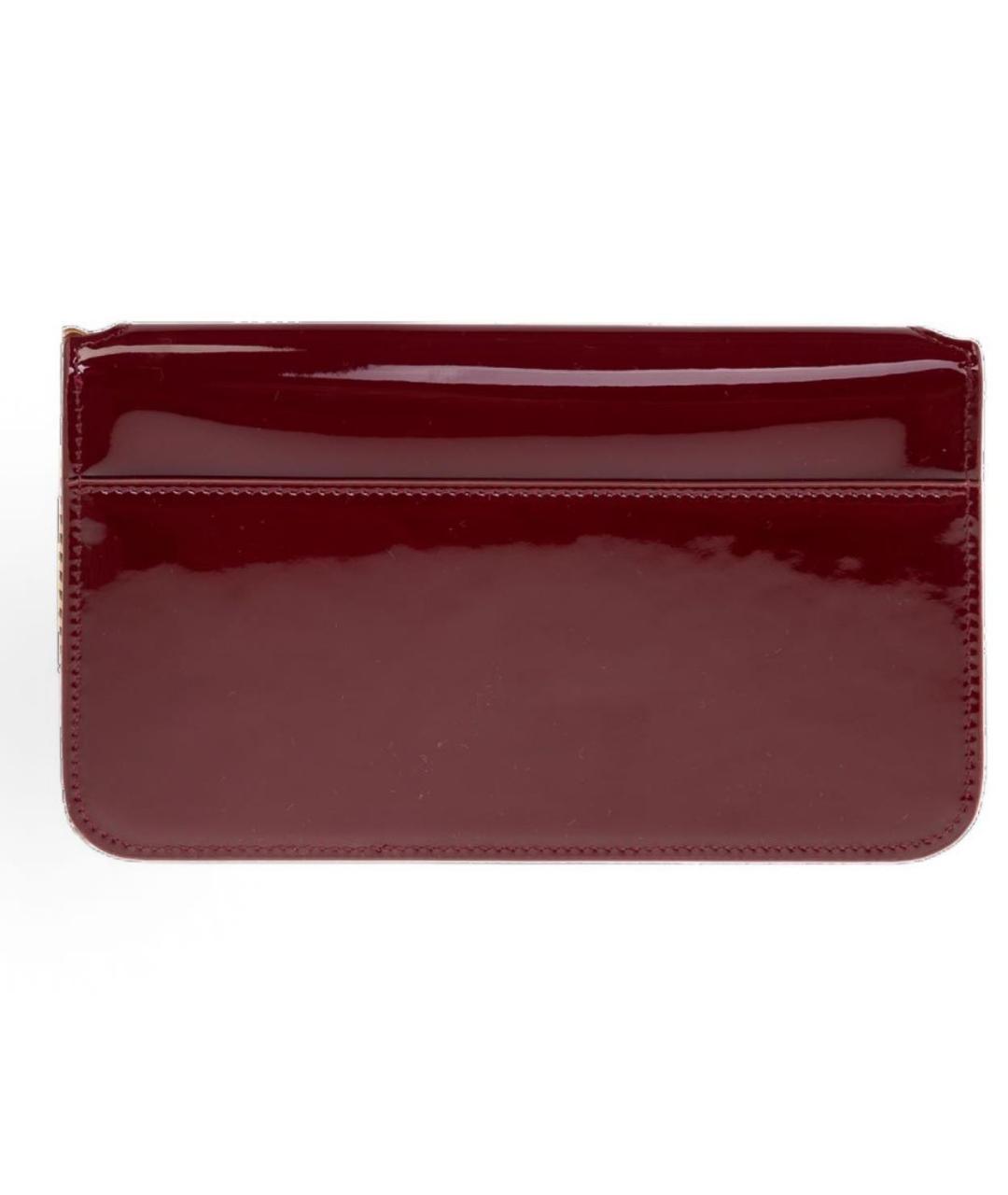 SAINT LAURENT Бордовая сумка через плечо из лакированной кожи, фото 6