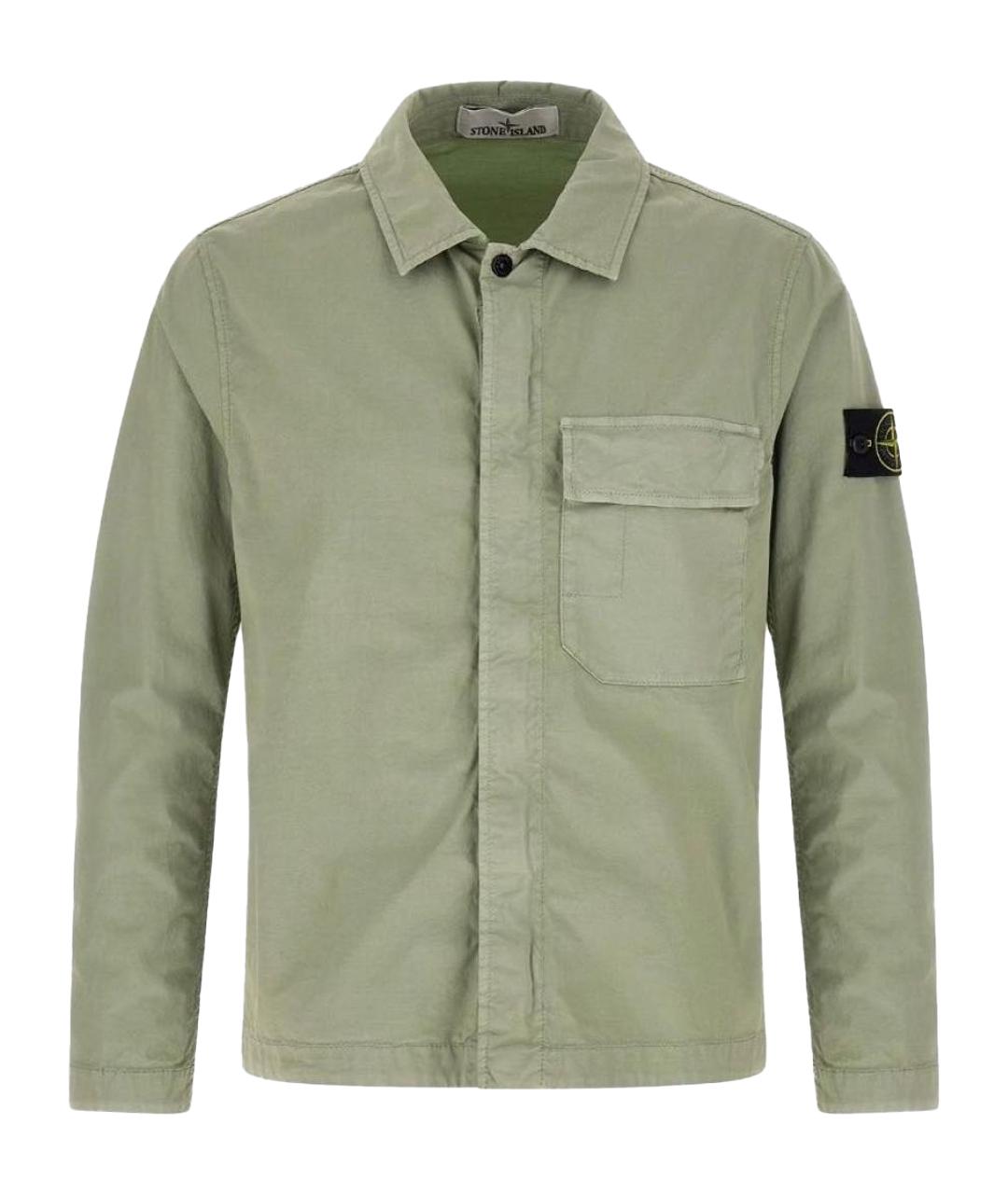 STONE ISLAND Зеленая хлопковая куртка, фото 1