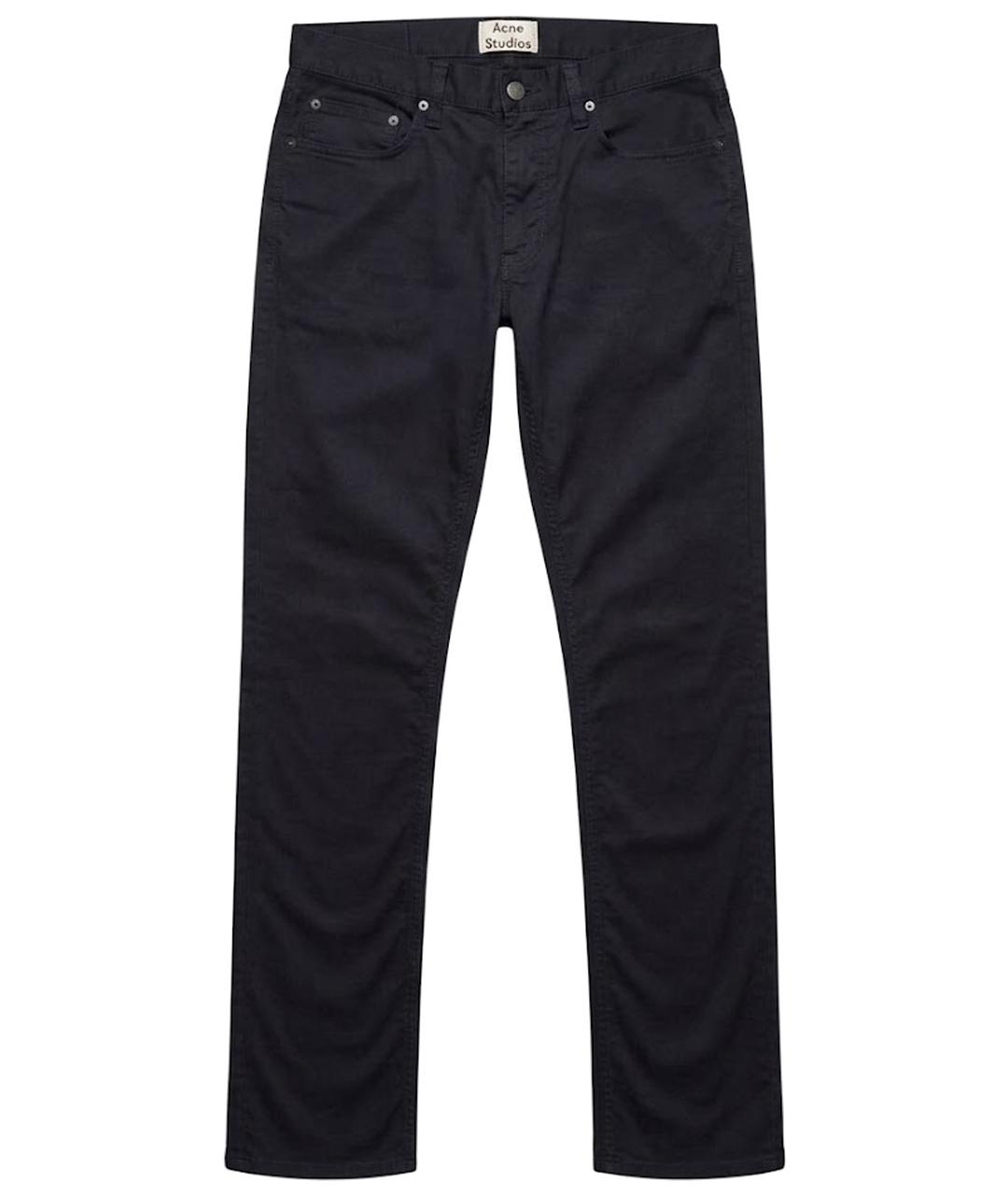 ACNE STUDIOS Темно-синие хлопковые брюки узкие, фото 1