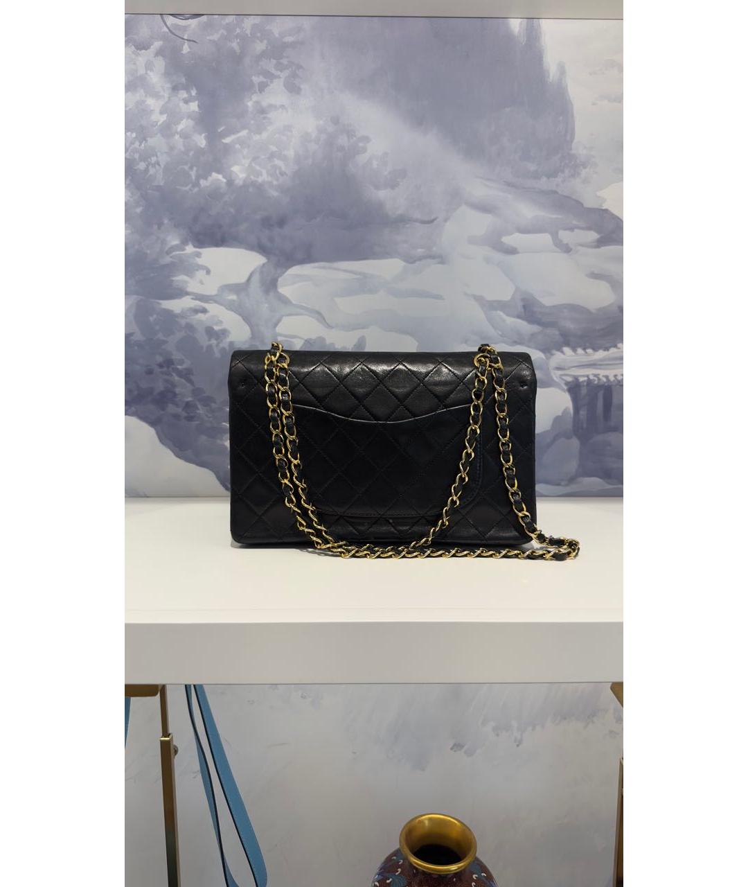 CHANEL Темно-синяя кожаная сумка через плечо, фото 3