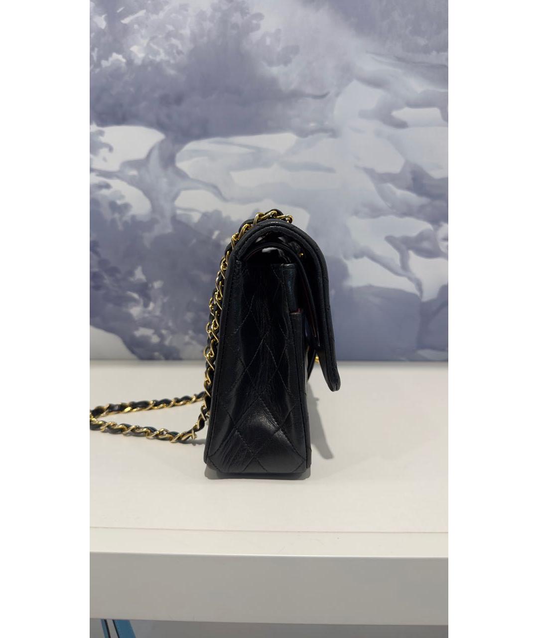 CHANEL Темно-синяя кожаная сумка через плечо, фото 4