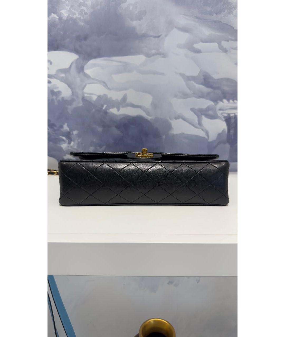 CHANEL Темно-синяя кожаная сумка через плечо, фото 5