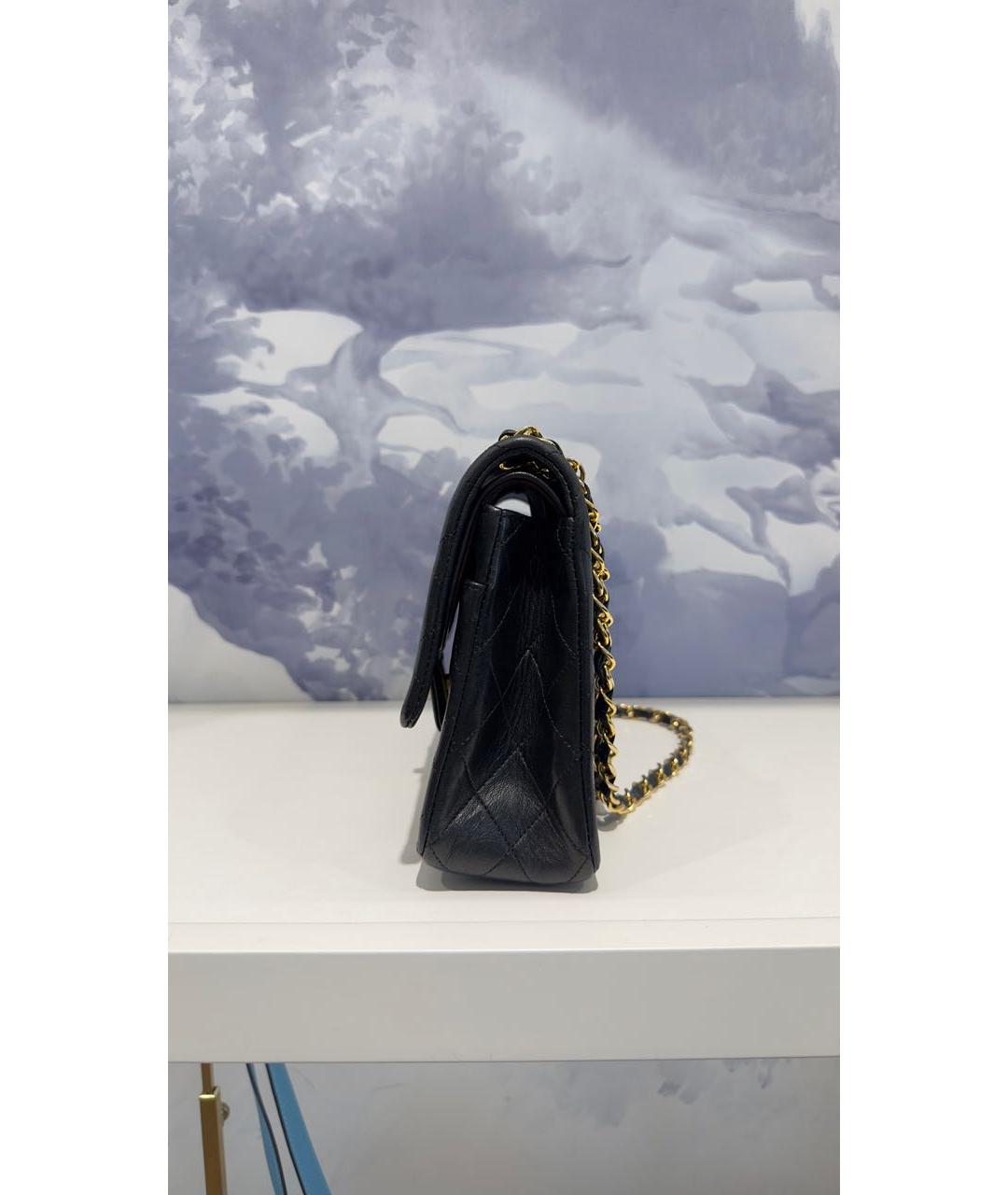 CHANEL Темно-синяя кожаная сумка через плечо, фото 2