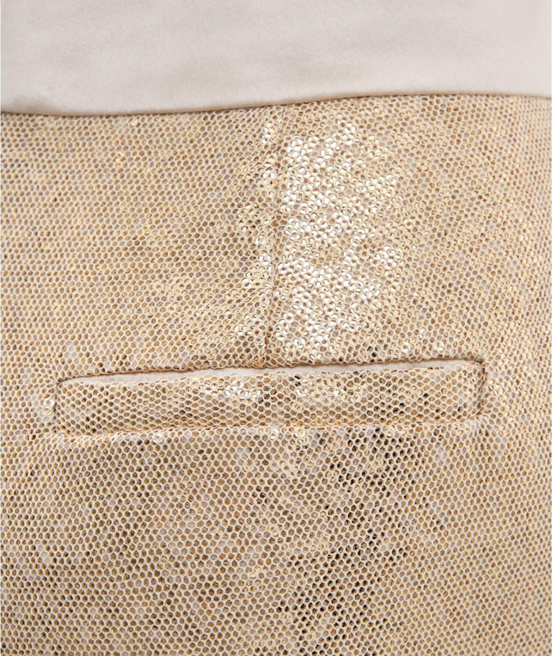 PESERICO Золотые прямые брюки, фото 3