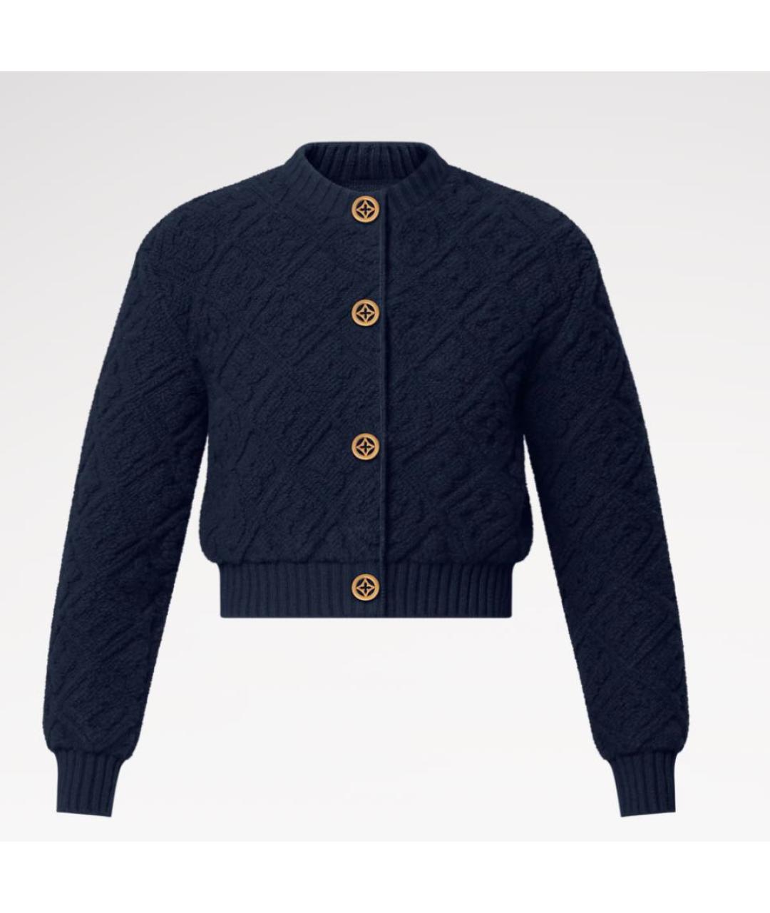 LOUIS VUITTON Темно-синий шерстяной костюм с юбками, фото 2