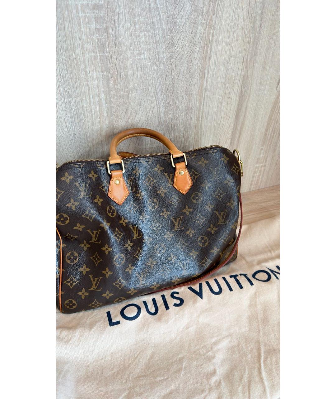 LOUIS VUITTON Коричневая сумка с короткими ручками, фото 2