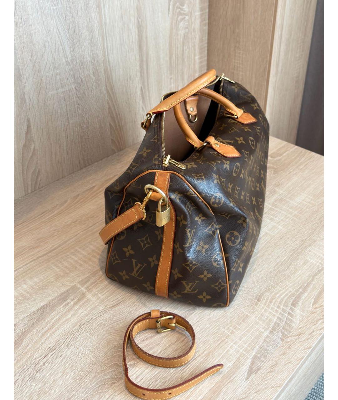 LOUIS VUITTON Коричневая сумка с короткими ручками, фото 5