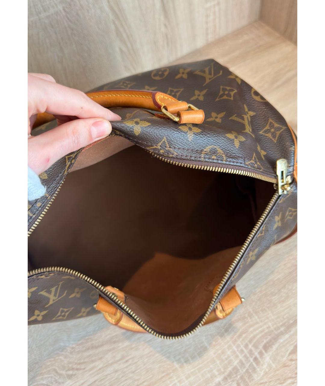 LOUIS VUITTON Коричневая сумка с короткими ручками, фото 4