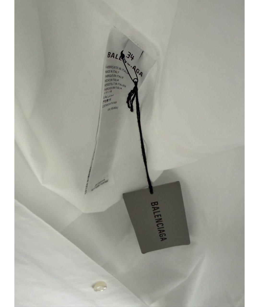 BALENCIAGA Белая хлопковая рубашка, фото 3