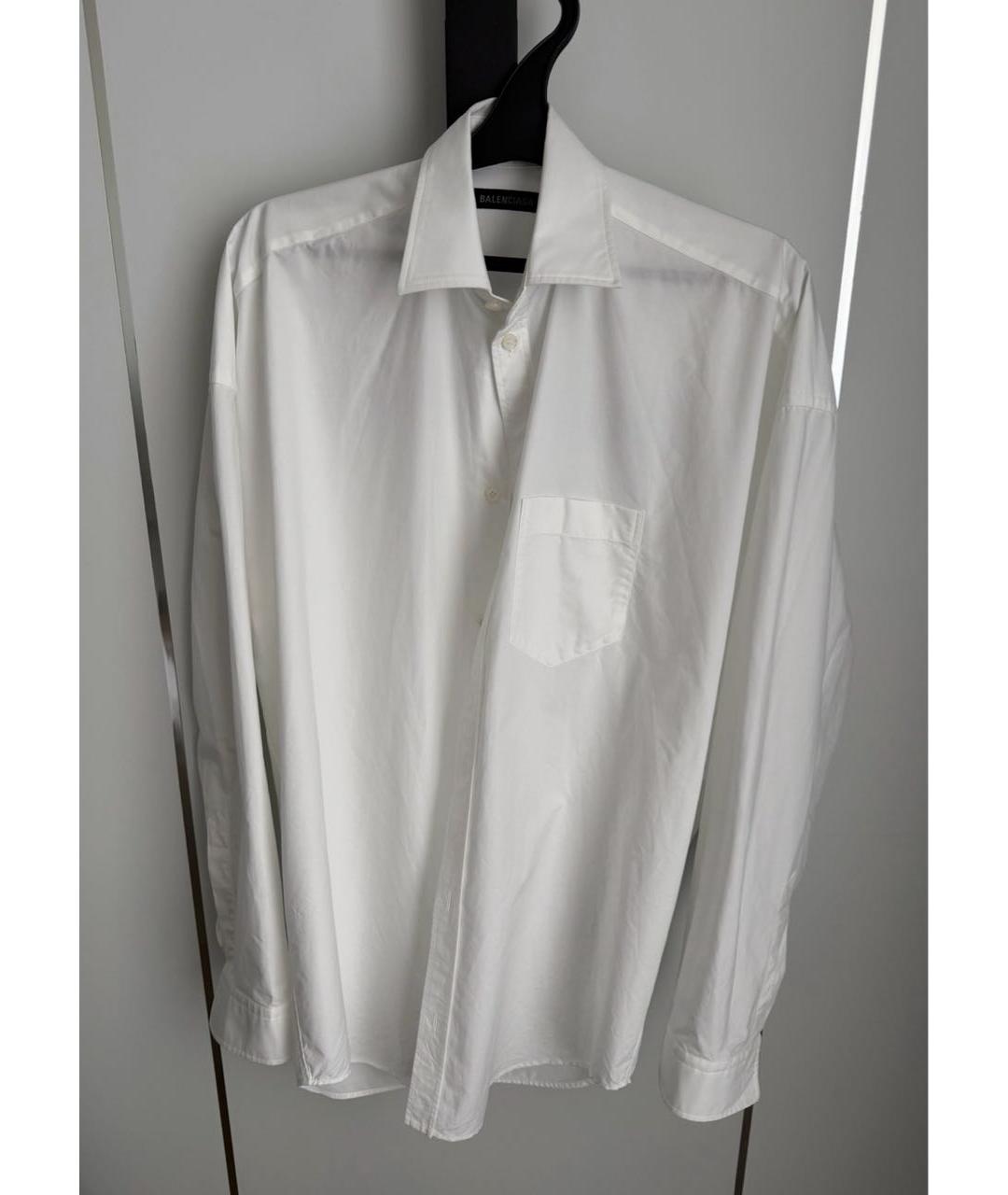 BALENCIAGA Белая хлопковая рубашка, фото 4
