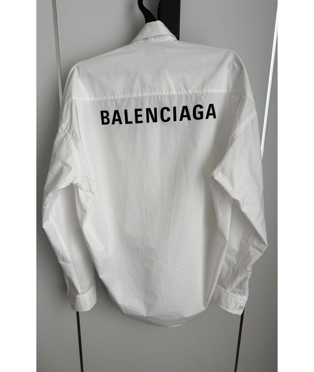 BALENCIAGA Белая хлопковая рубашка, фото 4
