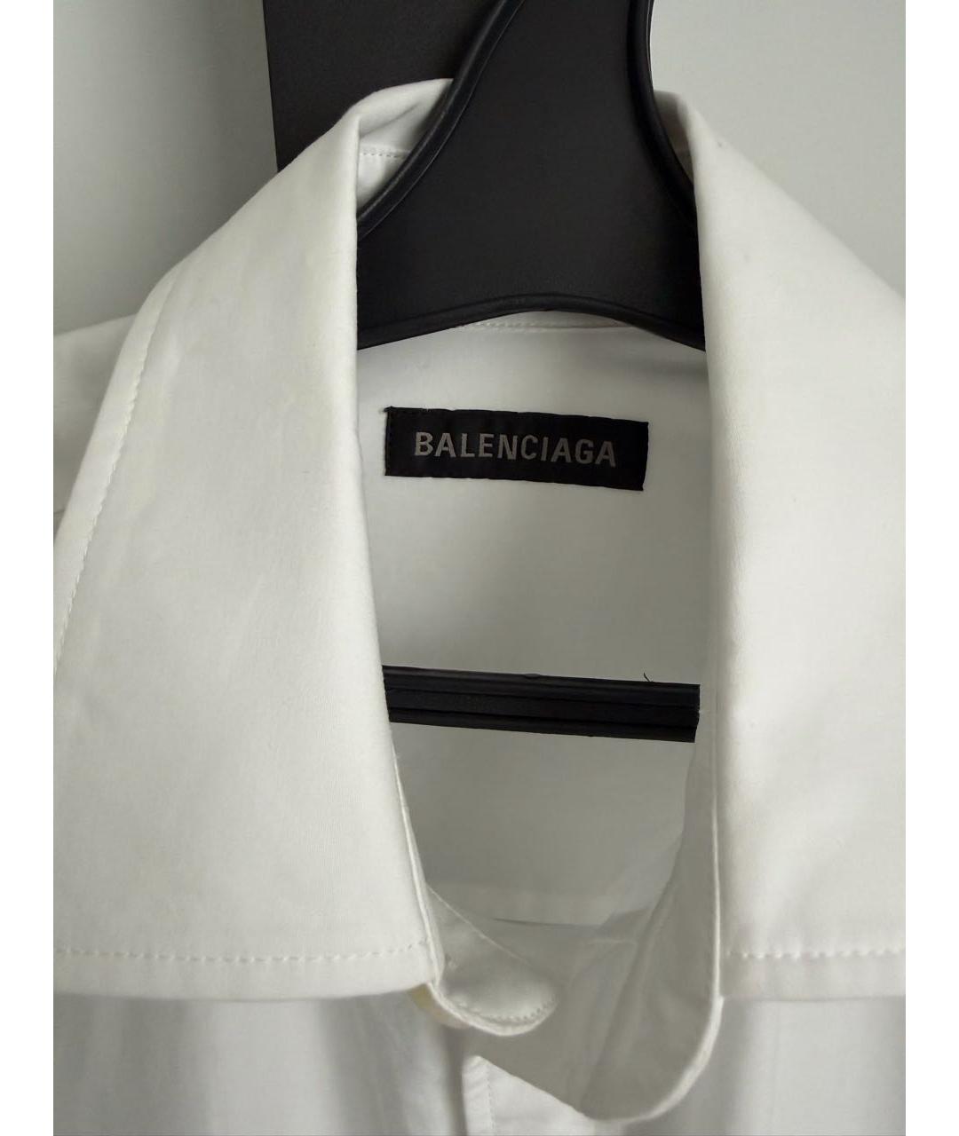 BALENCIAGA Белая хлопковая рубашка, фото 2