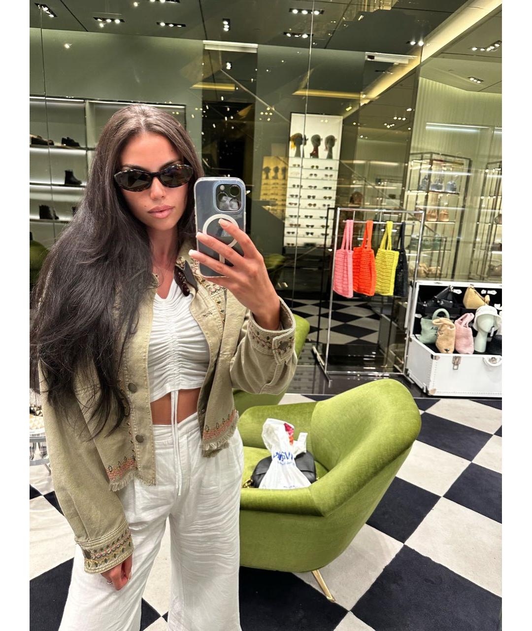 PRADA Коричневые пластиковые солнцезащитные очки, фото 8