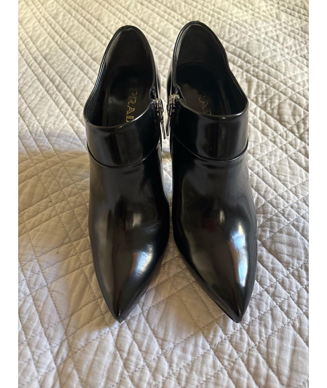 PRADA Черные кожаные ботильоны, фото 2